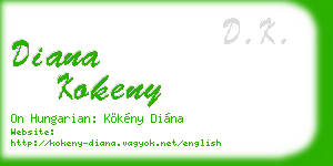 diana kokeny business card